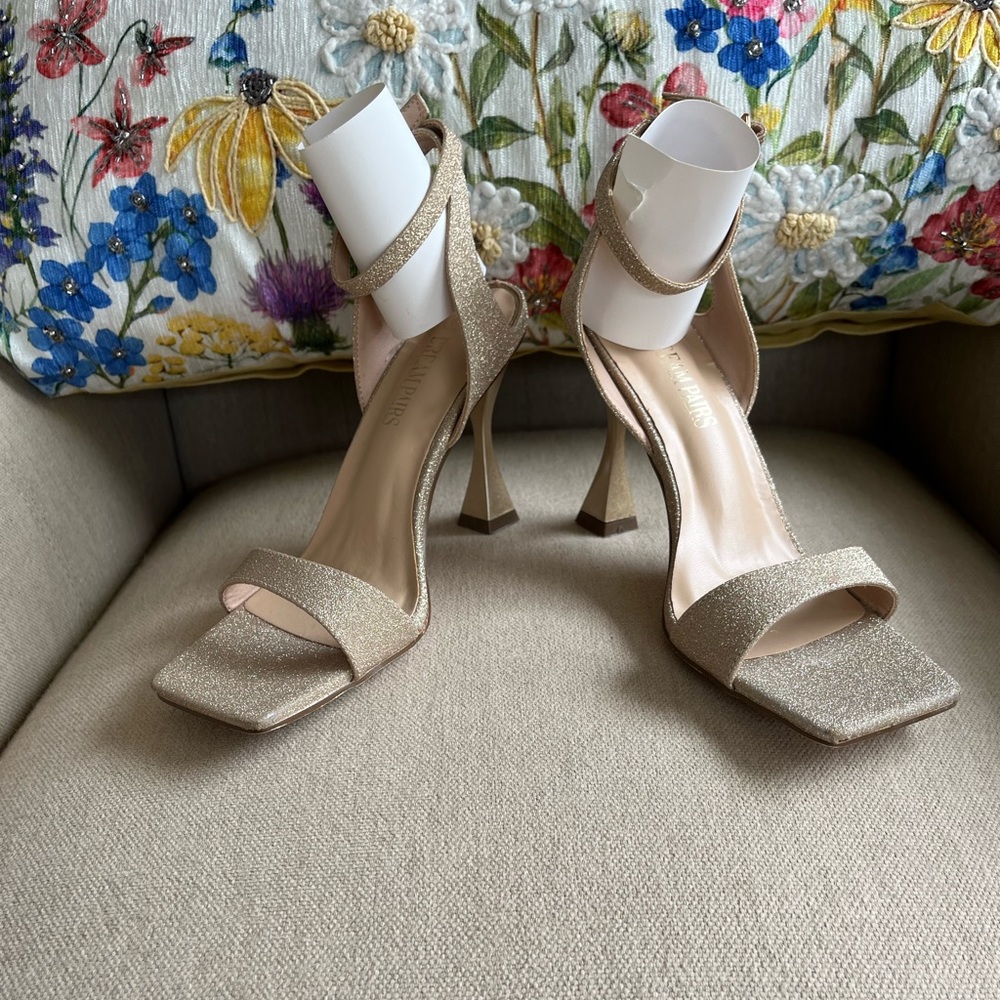 Gold Sparkle 3 Inch Pumps